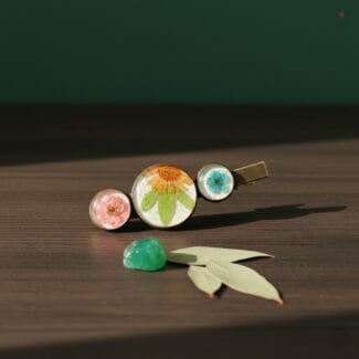 Spring Meadow Hair Clip with flowers