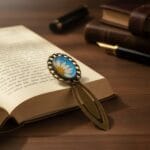 Sunny Spring bookmark with antique base