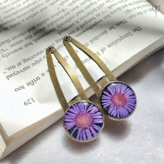 Velvet Night Aster Clips with purple aster flowers