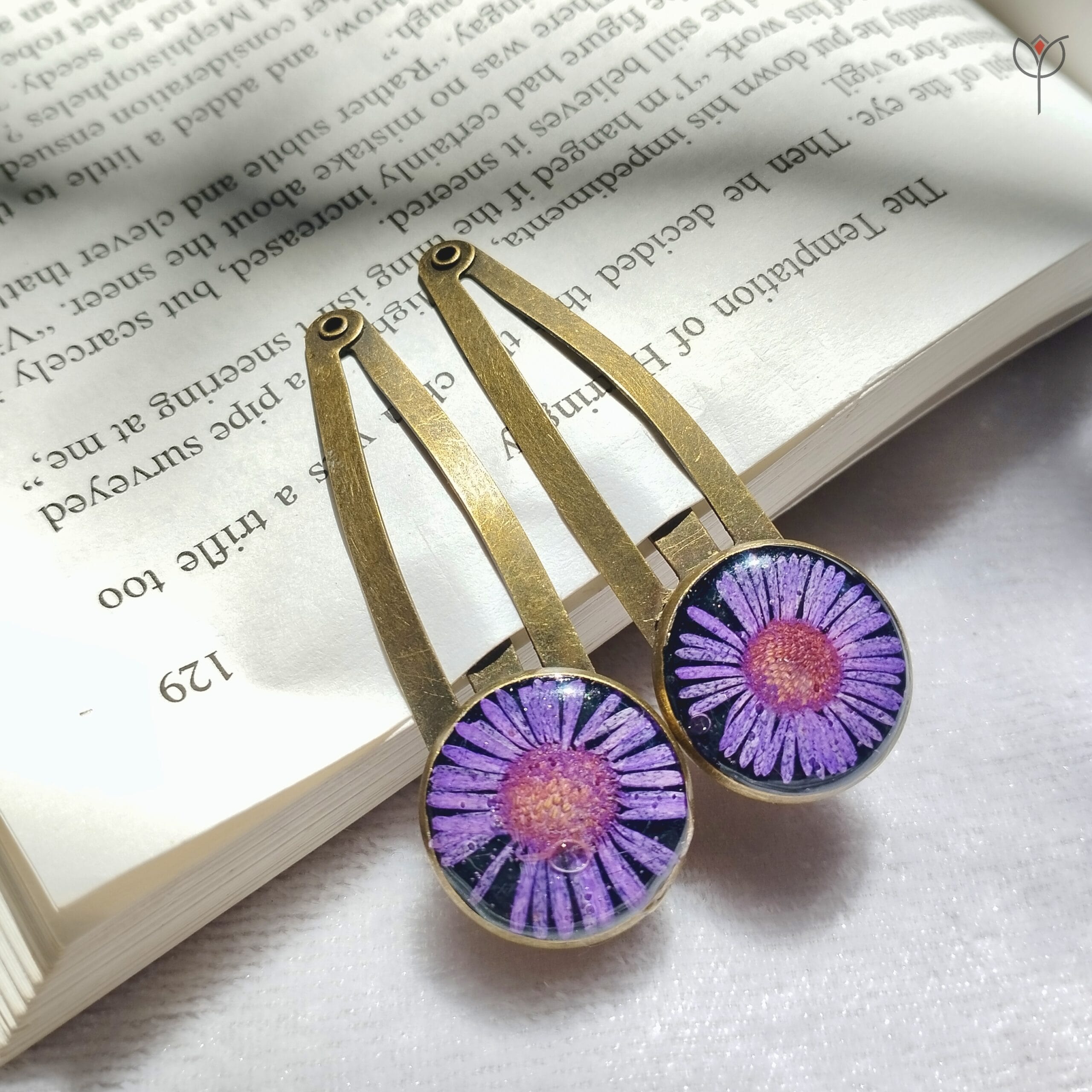 velvet-night-aster-clips-antique Velvet Night Aster Clips with purple aster flowers