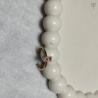 Veralis botanical finger ring with real dried florals