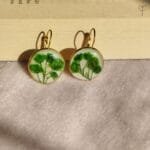 Handcrafted resin drop earrings