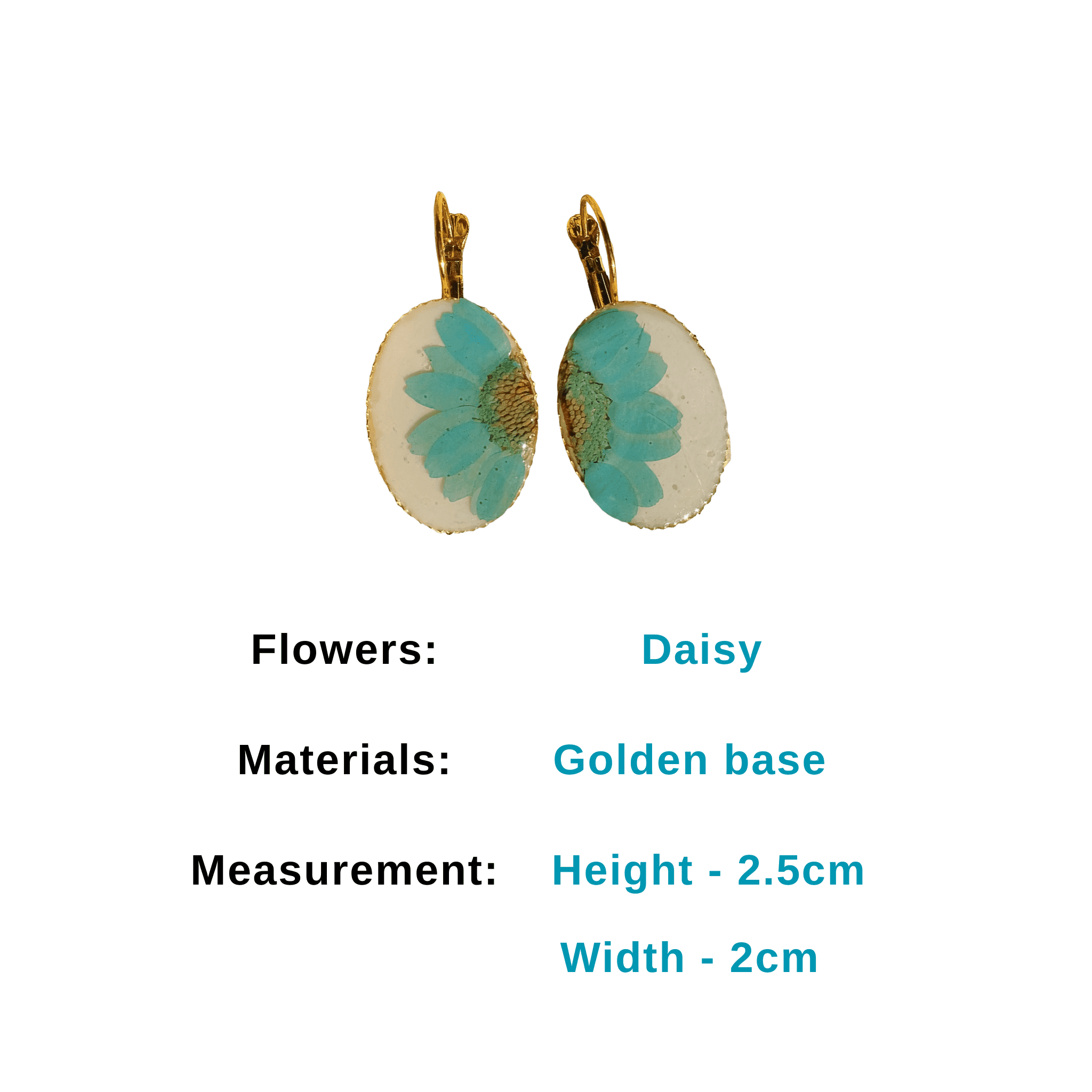 Summer Daisy Earrings with natural