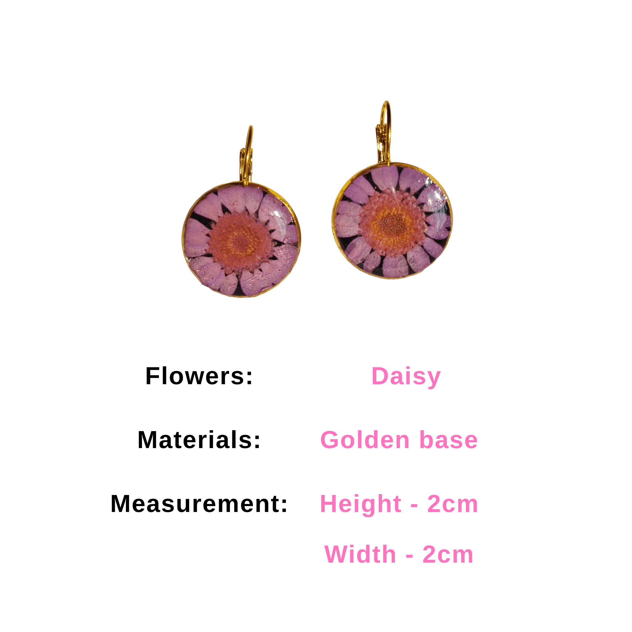 botanical-sunburst-daisy-earrings Elegant Sunburst Daisy Earrings with natural flower