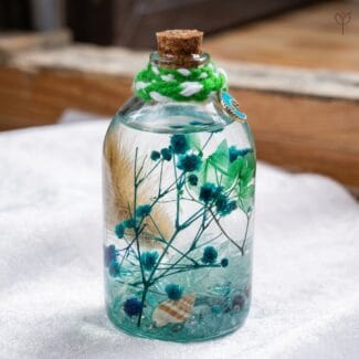 Coastal preserved botanical glass garden home decor
