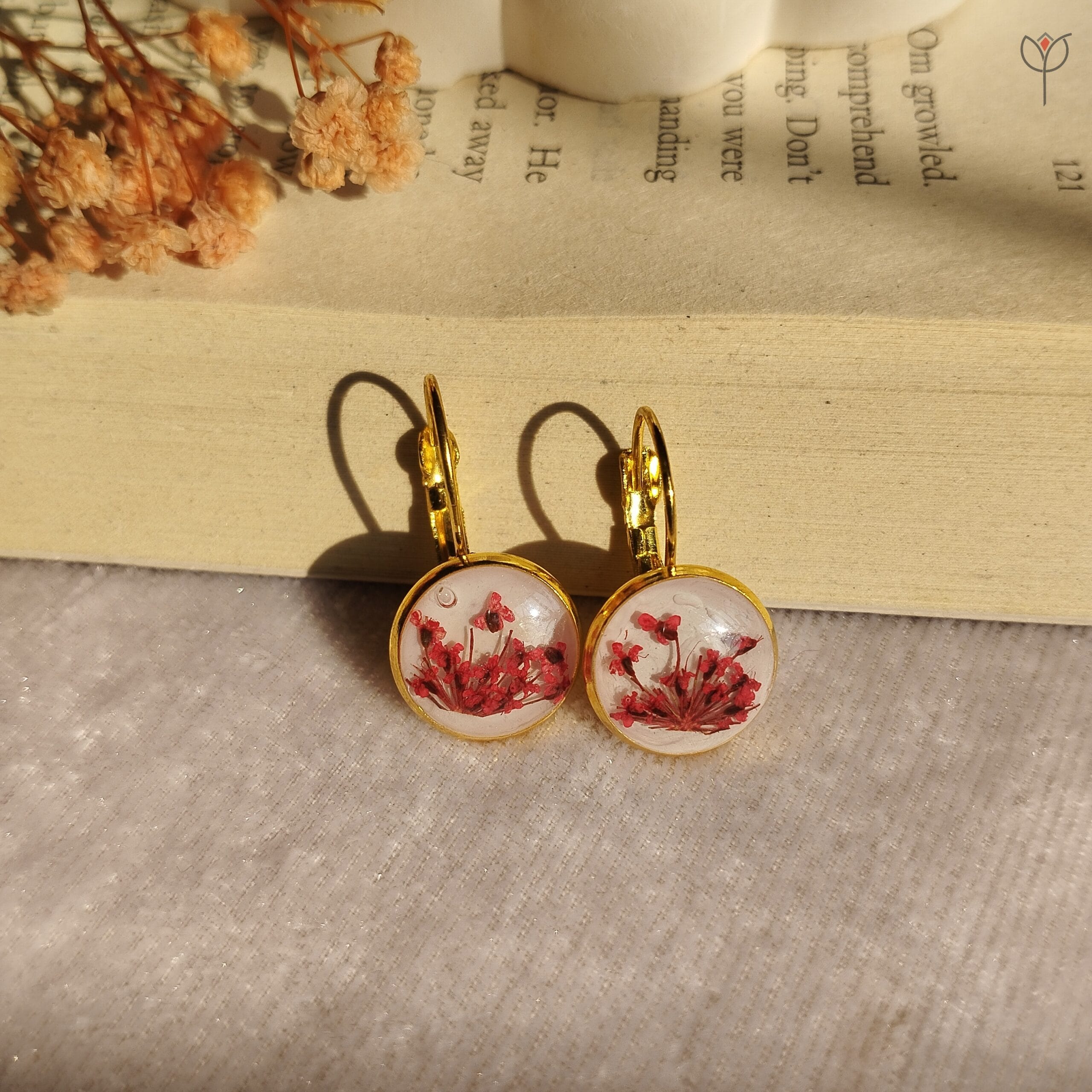 Flora Sprinkle Earrings with Queen Anne’s Lace
