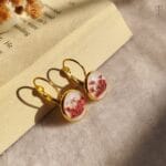 Resin earrings with Queen Anne’s Lace flowers