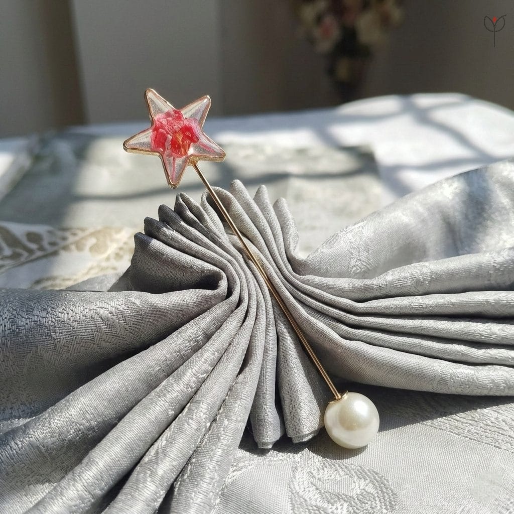 floral-wish-wand-brooch Floral Wish Wand Brooch featuring real flowers in a golden frame