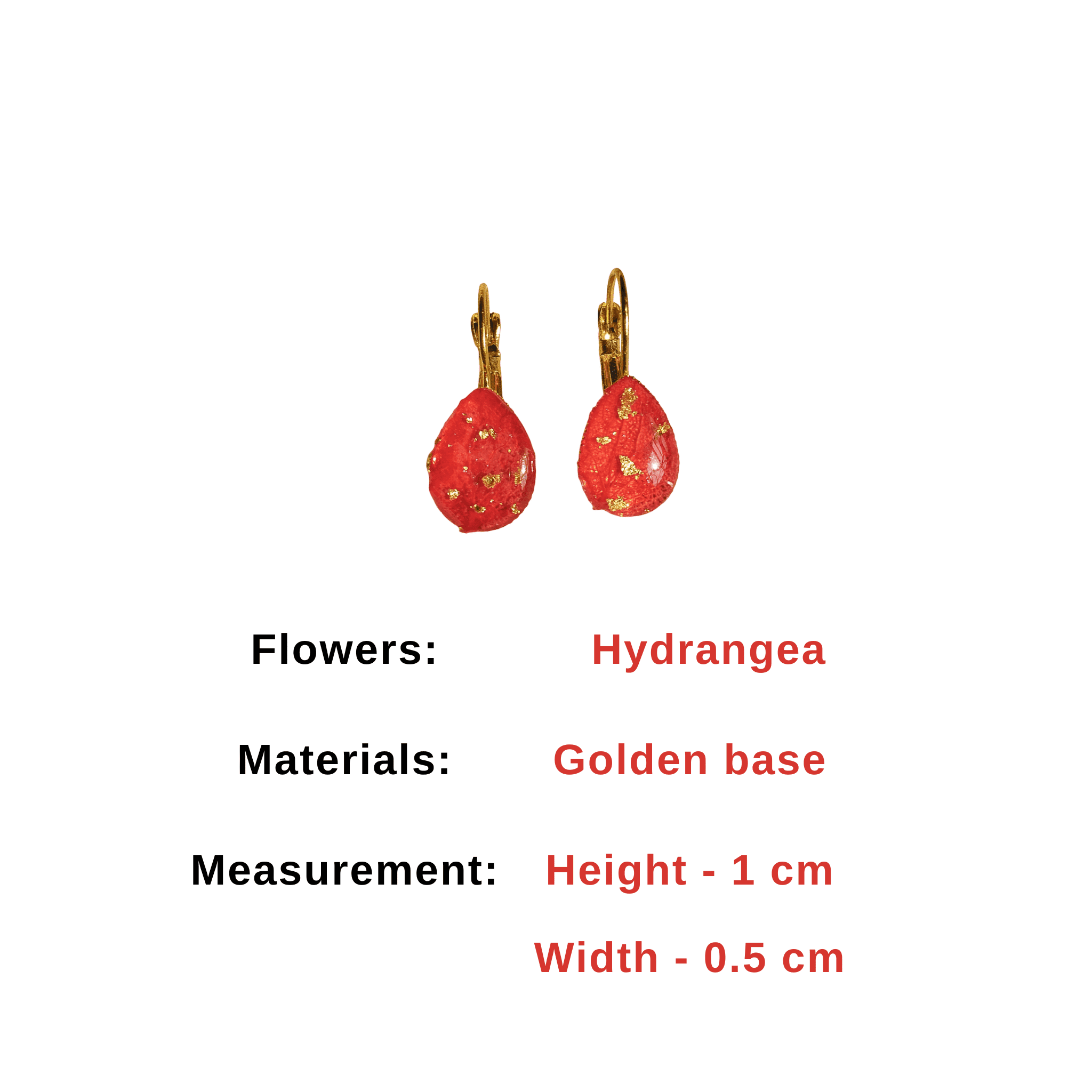 gold-red-floral-drops-earrings Gold and red floral drop earrings
