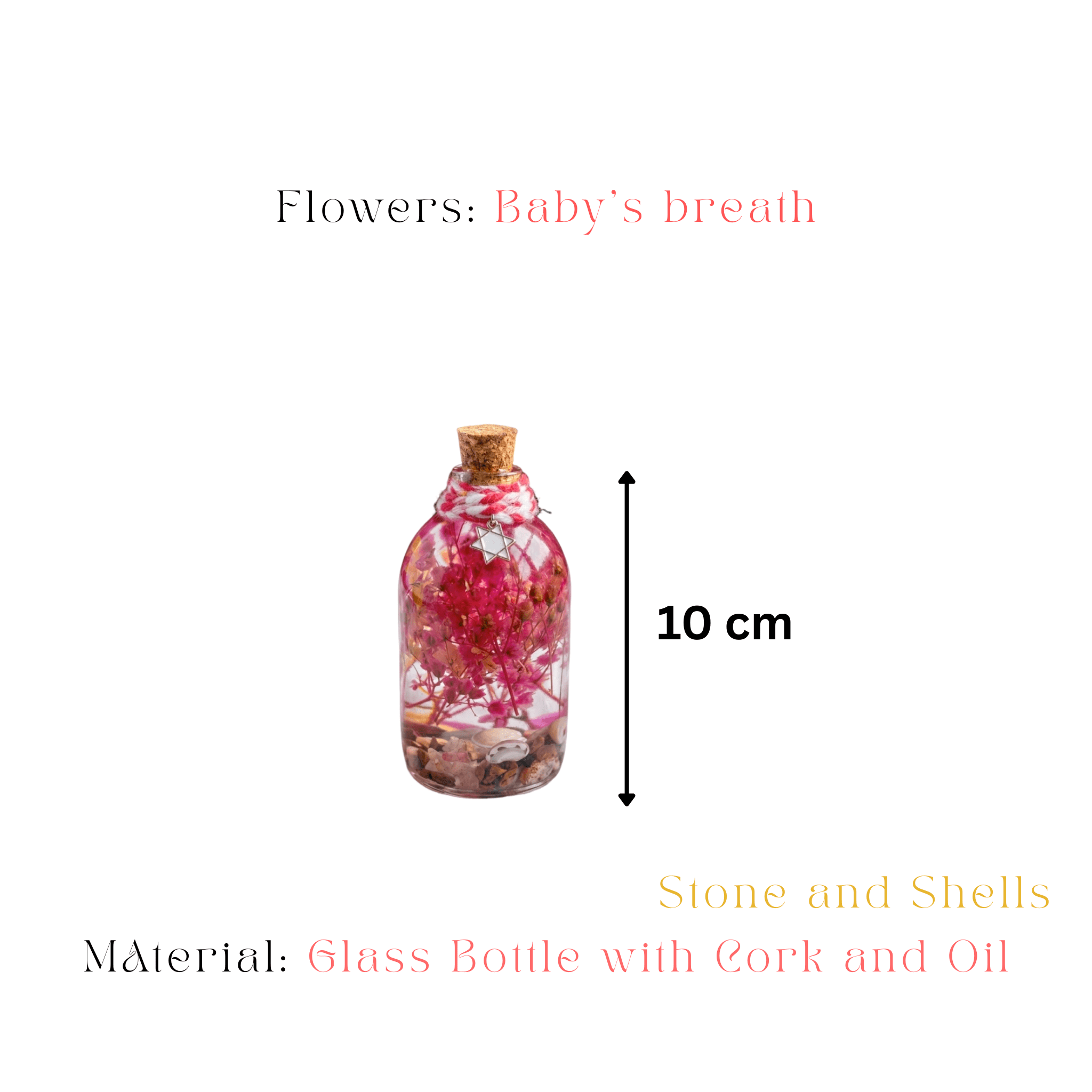 Magical pink floral glass garden aesthetic home decoration