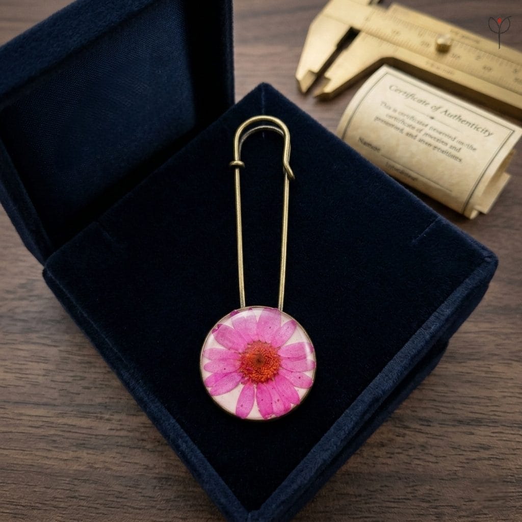 little-daisy-resin-brooch-antique Little Daisy Resin Brooch antique base