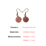 Pink resin forget me not earrings