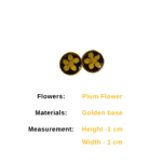 Round pressed flower resin earrings