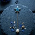 Queen’s Wand Resin Brooch by Mystik Falls with pearl detail