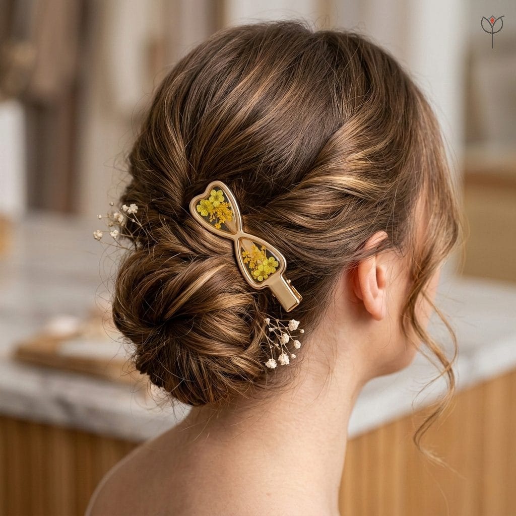 MystikFalls Queen Butterfly floral hair clip