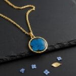 Ocean inspired dried hydrangea pendant