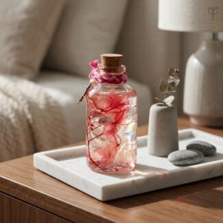 Petal Muse Glass Garden preserved hydrangea bottle home decor