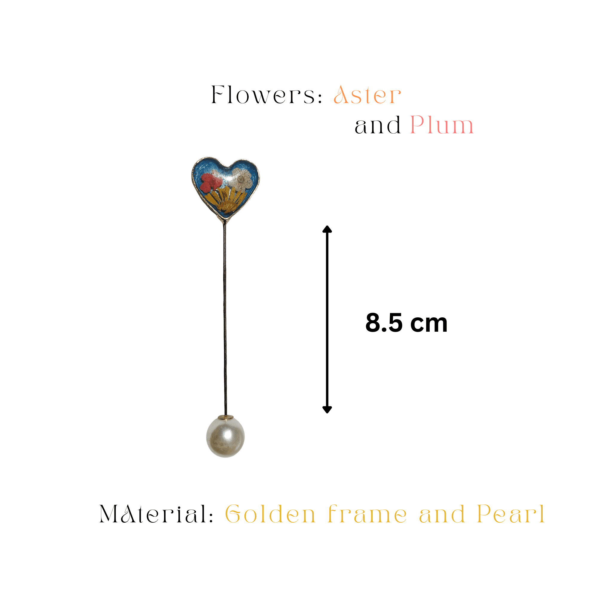 Handcrafted floral heart brooch by MystikFalls