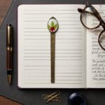 Handmade vintage-style resin bookmark