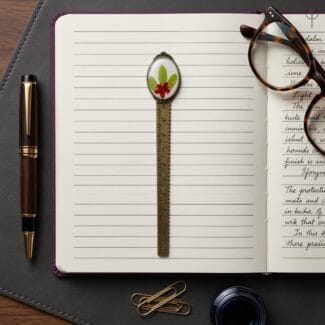 Handmade vintage-style resin bookmark