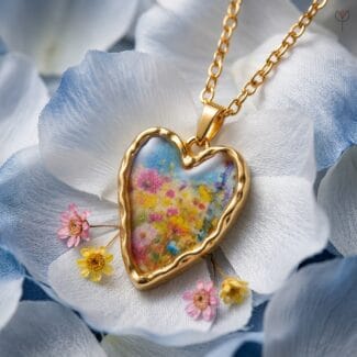 Watercolour Heart Pendant Resin pendant