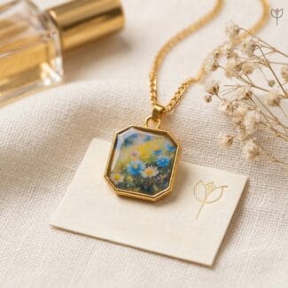 Whimsical Wildflower Pendant Resin pendant
