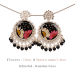 Dusk Daisy Kundan Jhumka by MystikFalls showing intricate floral preservation