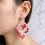 Kaira Kundan Jhumka worn to showcase the elegant square-drop design