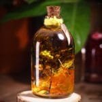 Honeyveil Glass Garden displayed as elegant preserved flower home decor on a wooden shelf