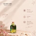 Sunlight On The Forest Glass Garden handmade cork glass bottle with layered green botanicals sand and preserved flowers
