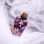 Violet Veil Glass Garden preserved purple flower gift for her birthday and luxury home decor in India