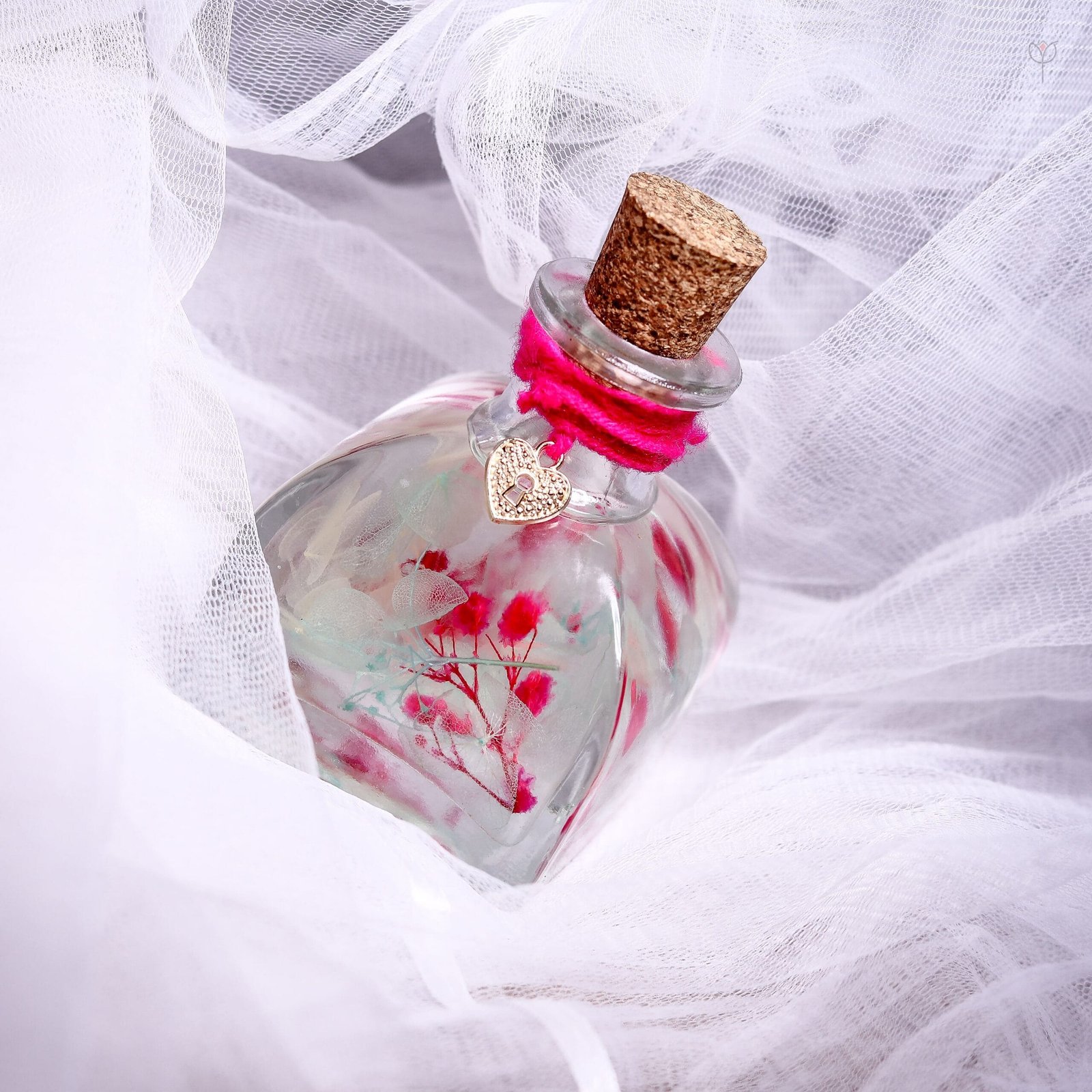 Whispers Of Baby's Breath Preserved Glass Garden 50ml handmade floral gift idea for birthday and housewarming in India