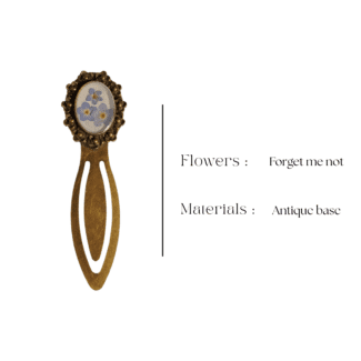 Pressed forget-me-not Second Thought bookmark