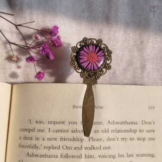 The Fallen Star Bookmark with real pressed flower